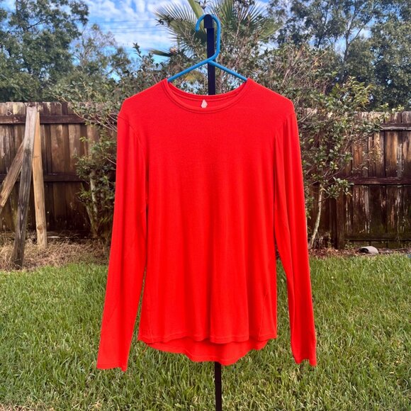 Lululemon Hold Tight Long Sleeve Shirt in Solar Orange Size 10 - Picture 4 of 8